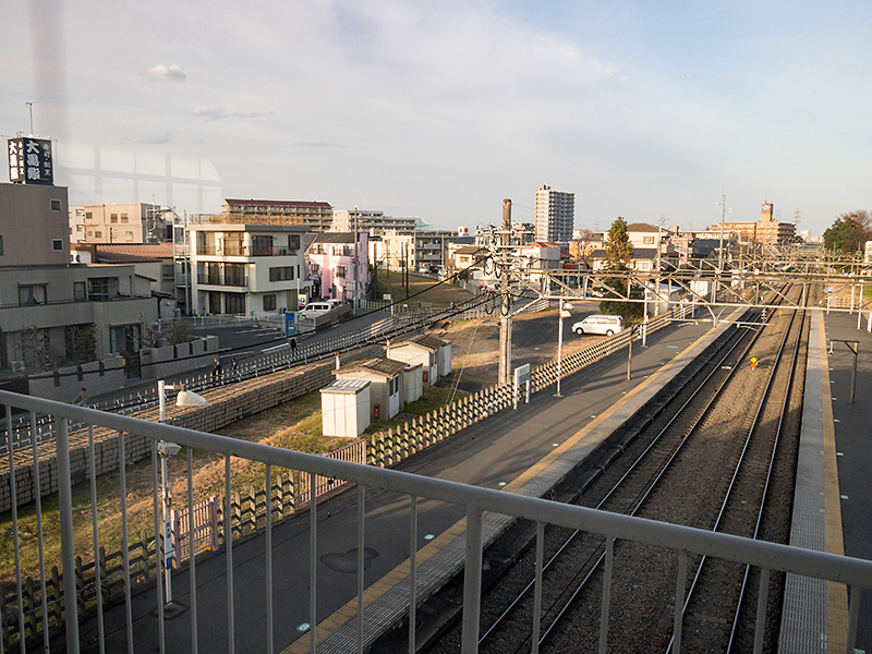 駅舎からみた安比奈線