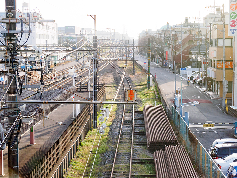 駅舎からみた安比奈線