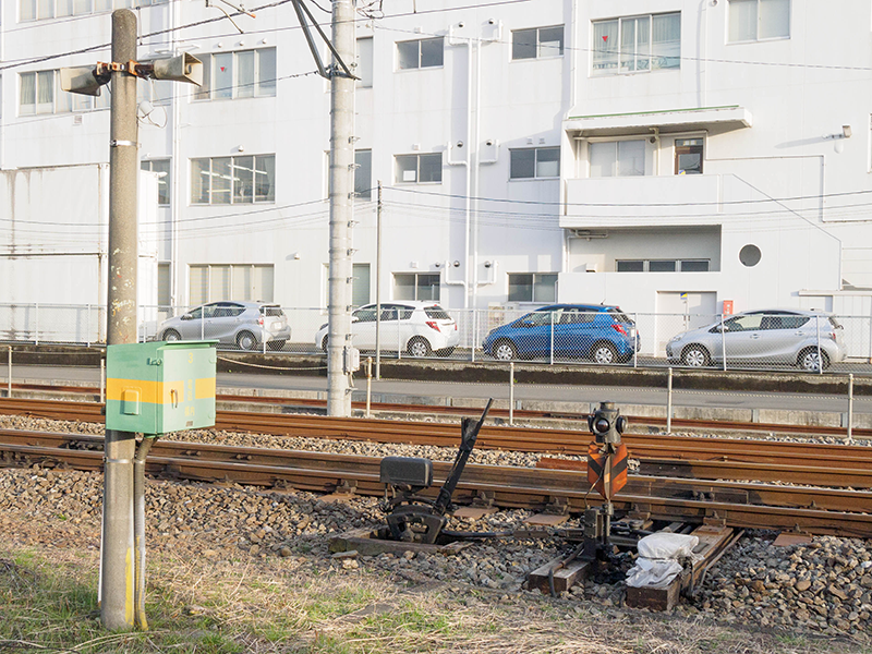 本線から安比奈線への転轍機