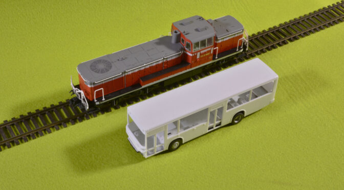 1/80バス車輛プラモデルの大きさってどのくらい?