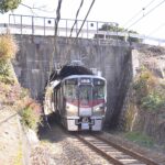 天井川の掘削トンネル探訪(5) JR呉線・東川隧道